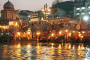 prayer ceremony of Holy Ganges